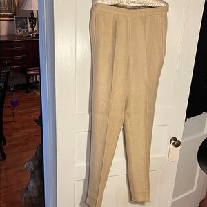 Vintage Beige Linen Trousers